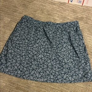 Pacific Trail Blue Geometric Athletic/Hiking Skirt